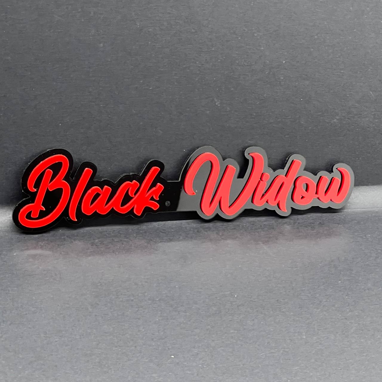 1PC Black Widow 3D Acrylic Emblem Badge for Car SUV or Truck