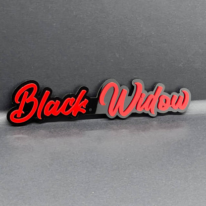 1PC Black Widow 3D Acrylic Emblem Badge for Car SUV or Truck