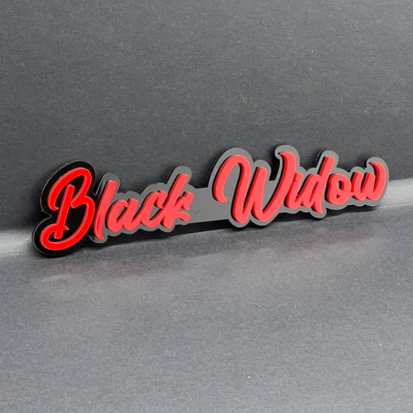 1PC Black Widow 3D Acrylic Emblem Badge for Car SUV or Truck — photo 3