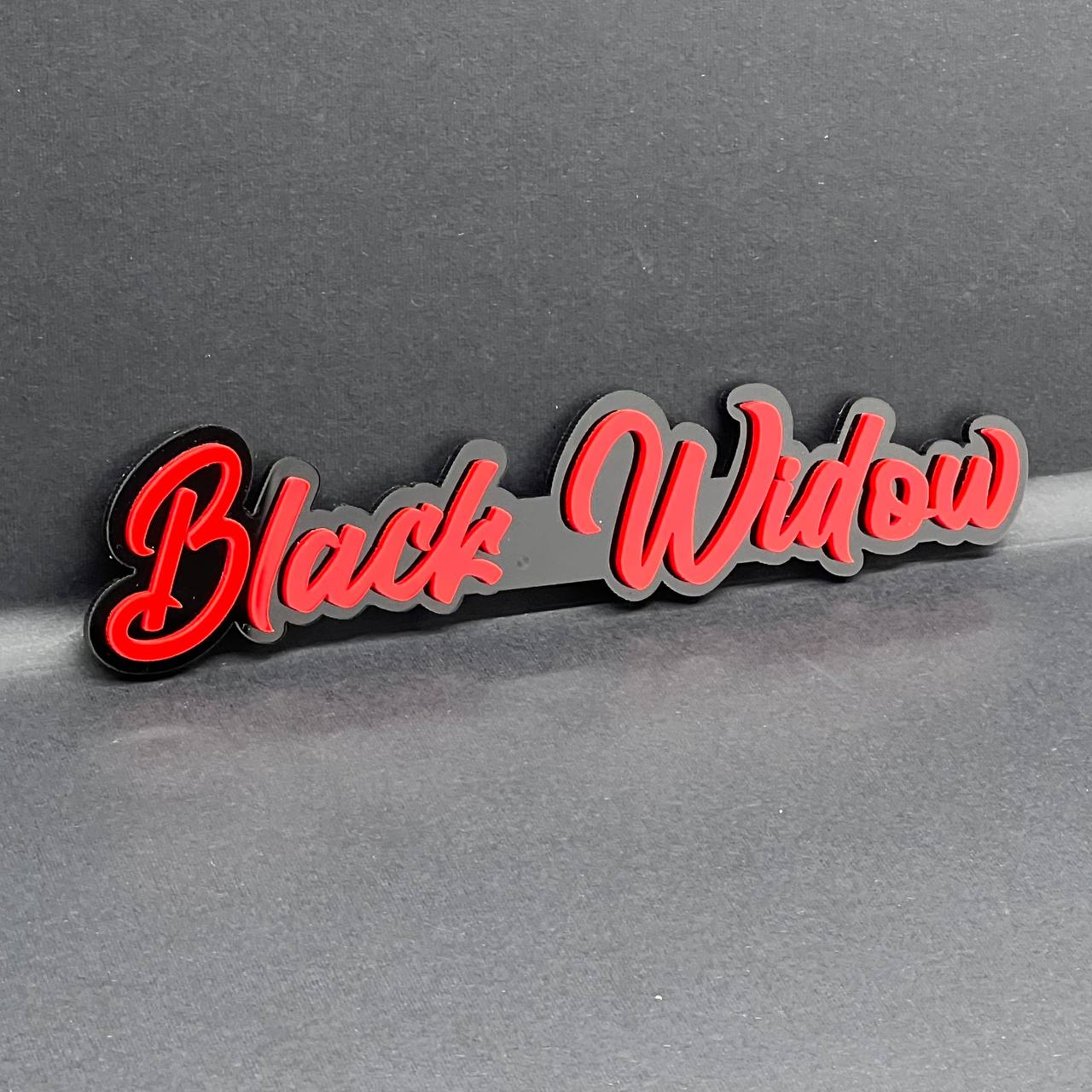 1PC Black Widow 3D Acrylic Emblem Badge for Car SUV or Truck
