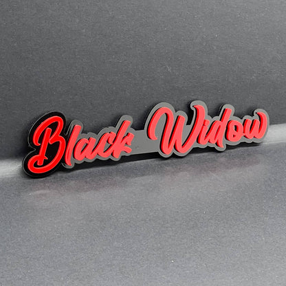 1PC Black Widow 3D Acrylic Emblem Badge for Car SUV or Truck