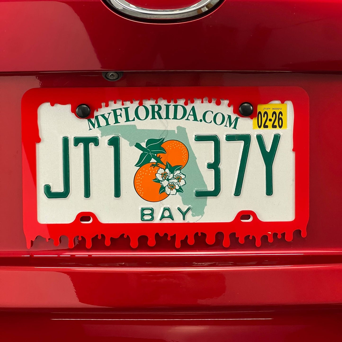 Blood Acrylic License Plate Frame Cover