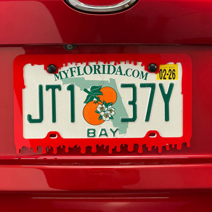 Blood Acrylic License Plate Frame Cover