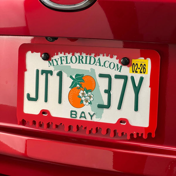 Blood Acrylic License Plate Frame Cover — photo 8