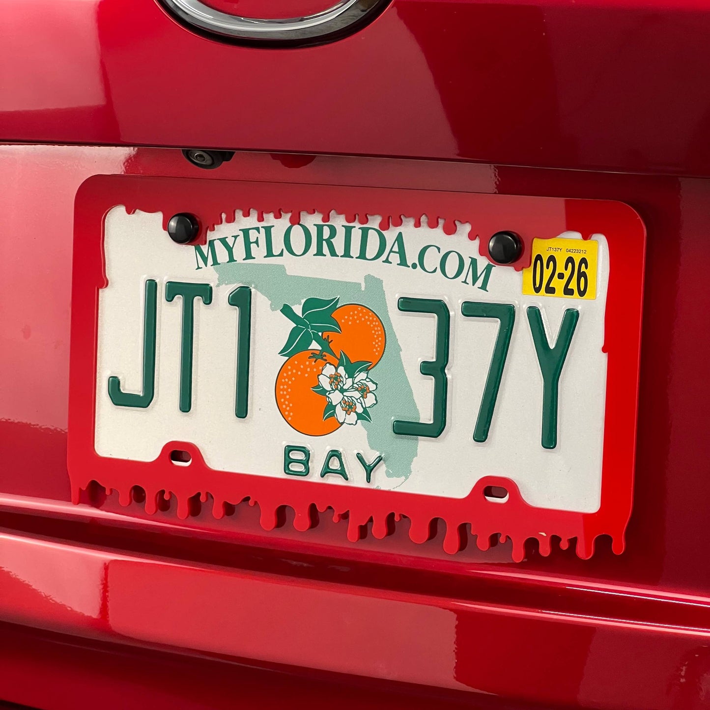 Blood Acrylic License Plate Frame Cover