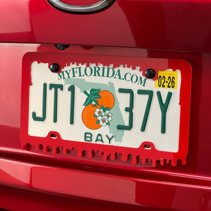 Blood Acrylic License Plate Frame Cover