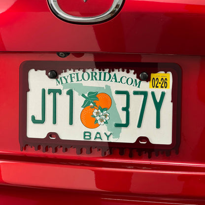 Blood Acrylic License Plate Frame Cover