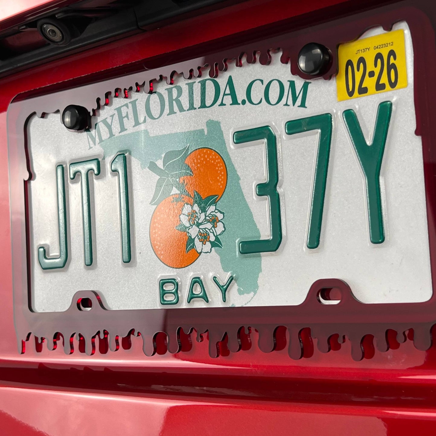 Blood Acrylic License Plate Frame Cover