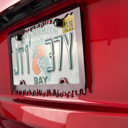 Blood Acrylic License Plate Frame Cover