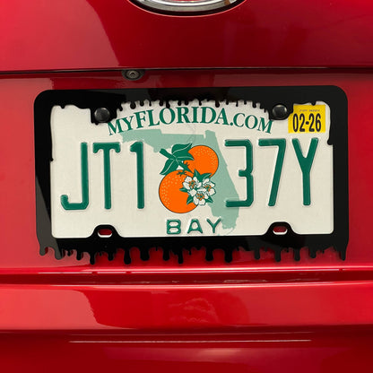 Blood Acrylic License Plate Frame Cover