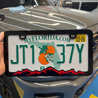 Mountain License Plate Frame Cover (single plate)