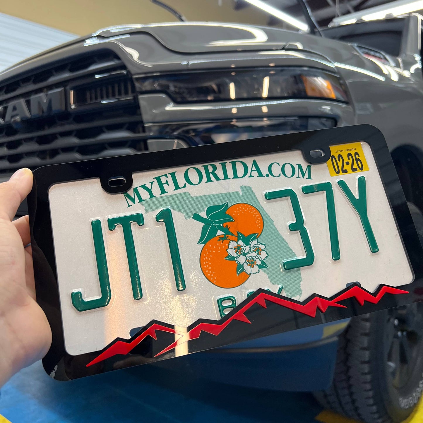 Mountain License Plate Frame Cover (single plate)