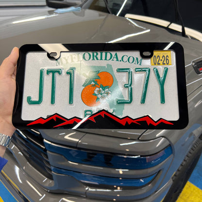 Mountain License Plate Frame Cover (single plate)