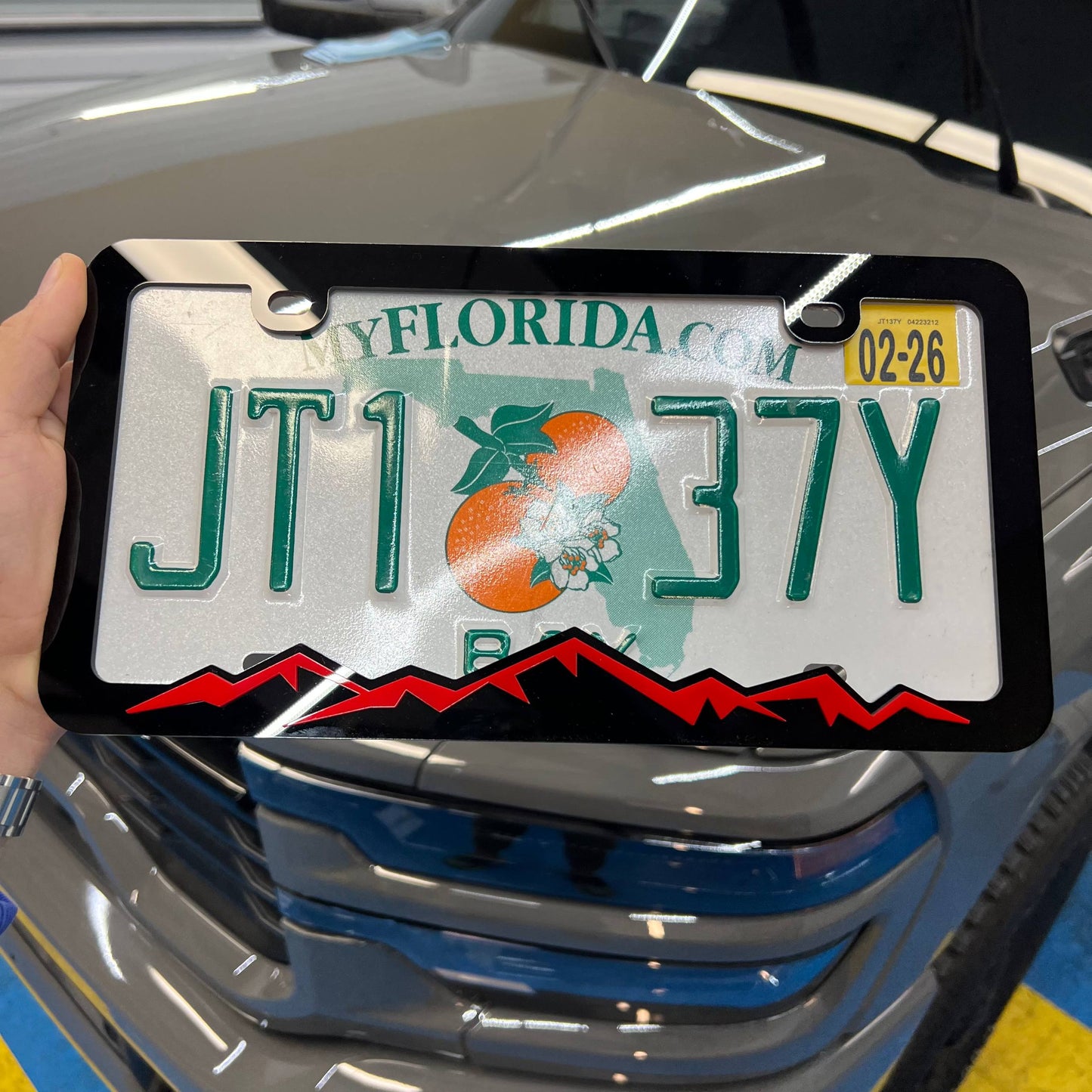 Mountain License Plate Frame Cover (single plate)