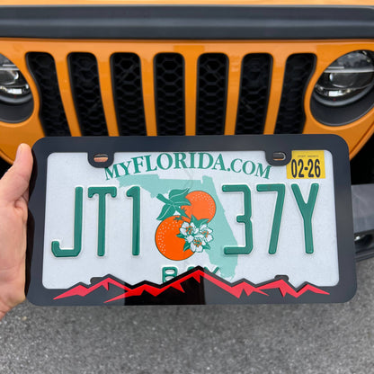 Mountain License Plate Frame Cover (single plate)