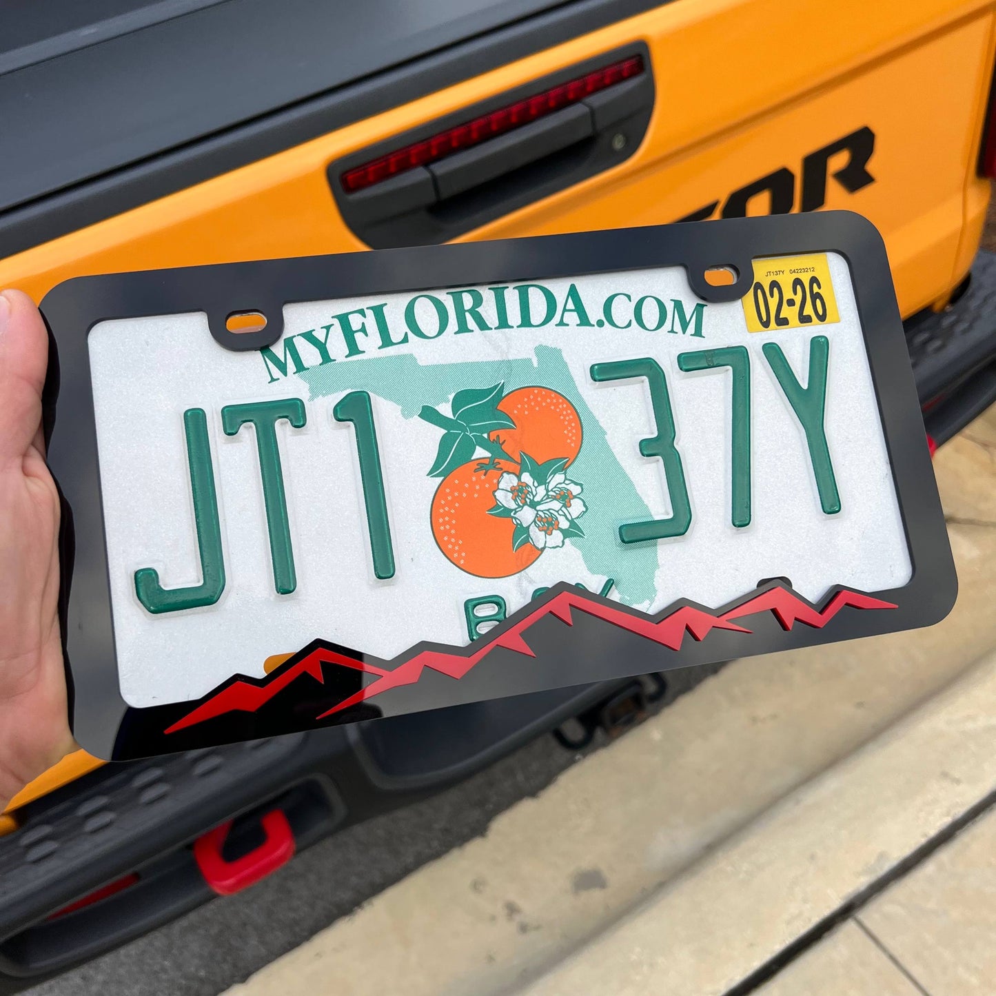 Mountain License Plate Frame Cover (single plate)