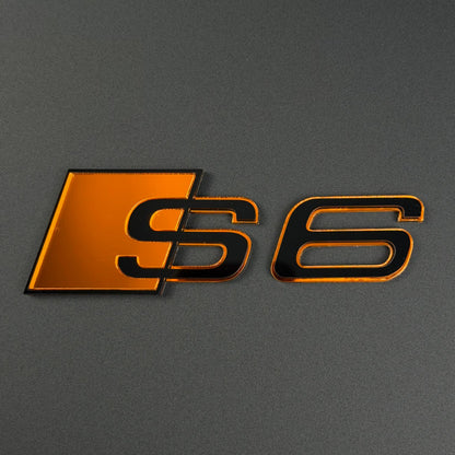 Audi RS S A Series Emblem Badge – Custom Color Logo for A3 A4 A5 A6 A7 A8 S3 S4 S5 RS3 RS5 RS6 Q5 Q7 Q8