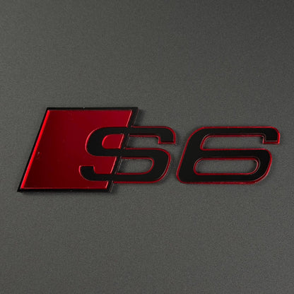 Audi RS S A Series Emblem Badge – Custom Color Logo for A3 A4 A5 A6 A7 A8 S3 S4 S5 RS3 RS5 RS6 Q5 Q7 Q8