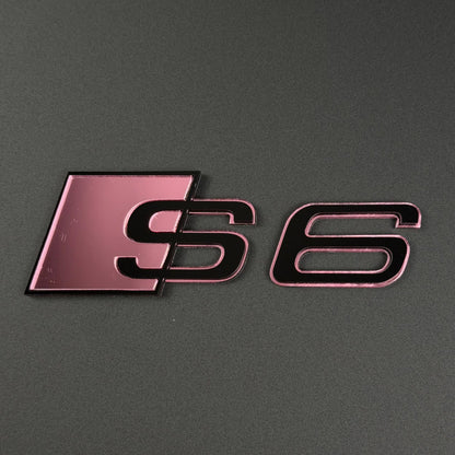 Audi RS S A Series Emblem Badge – Custom Color Logo for A3 A4 A5 A6 A7 A8 S3 S4 S5 RS3 RS5 RS6 Q5 Q7 Q8