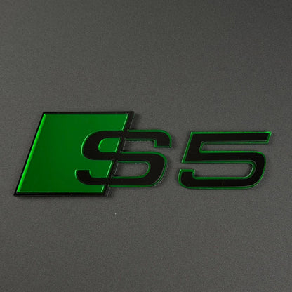 Audi RS S A Series Emblem Badge – Custom Color Logo for A3 A4 A5 A6 A7 A8 S3 S4 S5 RS3 RS5 RS6 Q5 Q7 Q8