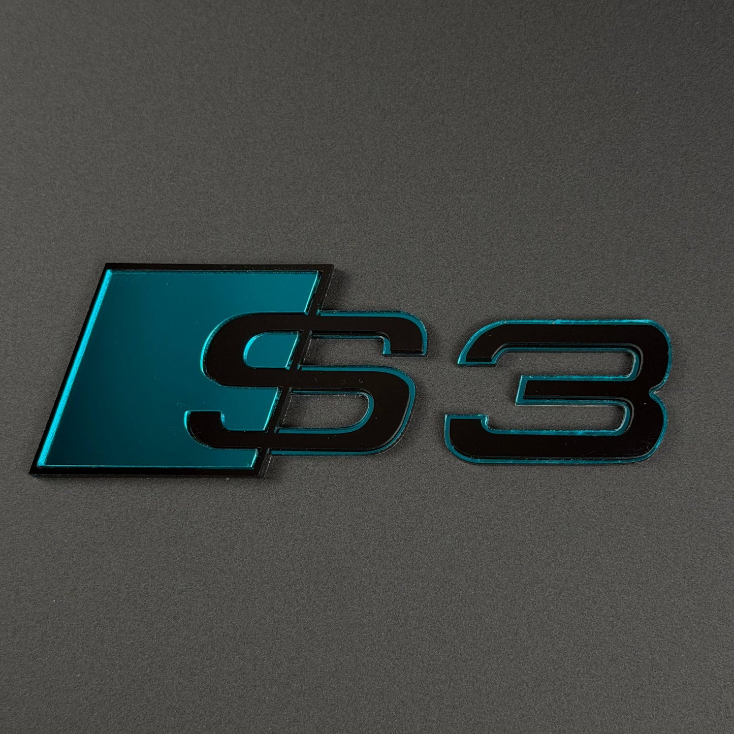 Audi RS S A Series Emblem Badge – Custom Color Logo for A3 A4 A5 A6 A7 A8 S3 S4 S5 RS3 RS5 RS6 Q5 Q7 Q8