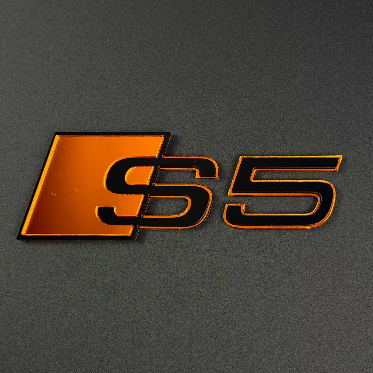 Audi RS S A Series Emblem Badge – Custom Color Logo for A3 A4 A5 A6 A7 A8 S3 S4 S5 RS3 RS5 RS6 Q5 Q7 Q8