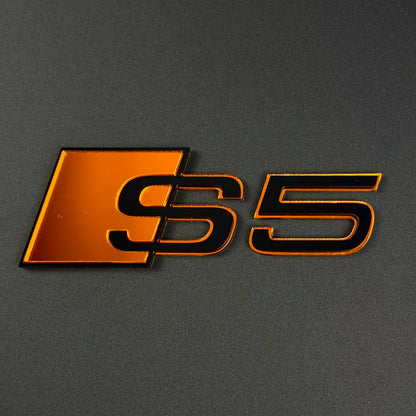 Audi RS S A Series Emblem Badge – Custom Color Logo for A3 A4 A5 A6 A7 A8 S3 S4 S5 RS3 RS5 RS6 Q5 Q7 Q8