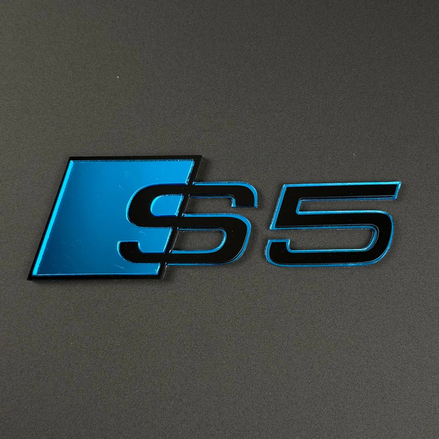 Audi RS S A Series Emblem Badge – Custom Color Logo for A3 A4 A5 A6 A7 A8 S3 S4 S5 RS3 RS5 RS6 Q5 Q7 Q8