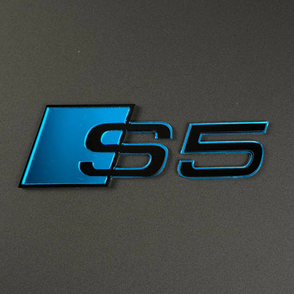 Audi RS S A Series Emblem Badge – Custom Color Logo for A3 A4 A5 A6 A7 A8 S3 S4 S5 RS3 RS5 RS6 Q5 Q7 Q8