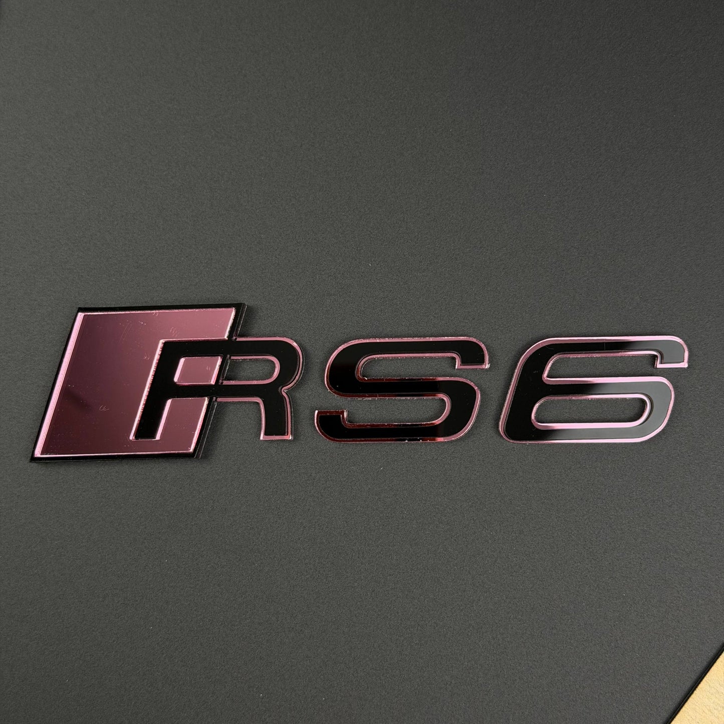 Audi RS S A Series Emblem Badge – Custom Color Logo for A3 A4 A5 A6 A7 A8 S3 S4 S5 RS3 RS5 RS6 Q5 Q7 Q8
