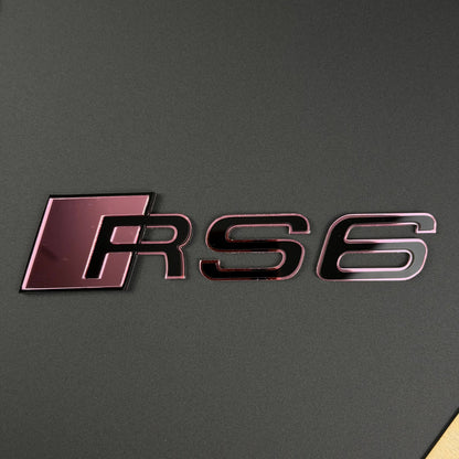 Audi RS S A Series Emblem Badge – Custom Color Logo for A3 A4 A5 A6 A7 A8 S3 S4 S5 RS3 RS5 RS6 Q5 Q7 Q8