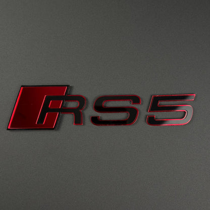 Audi RS S A Series Emblem Badge – Custom Color Logo for A3 A4 A5 A6 A7 A8 S3 S4 S5 RS3 RS5 RS6 Q5 Q7 Q8
