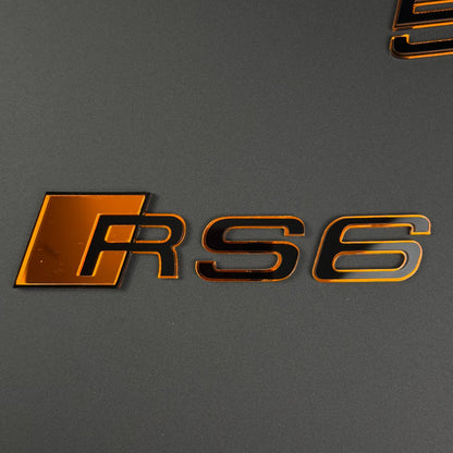 Audi RS S A Series Emblem Badge – Custom Color Logo for A3 A4 A5 A6 A7 A8 S3 S4 S5 RS3 RS5 RS6 Q5 Q7 Q8