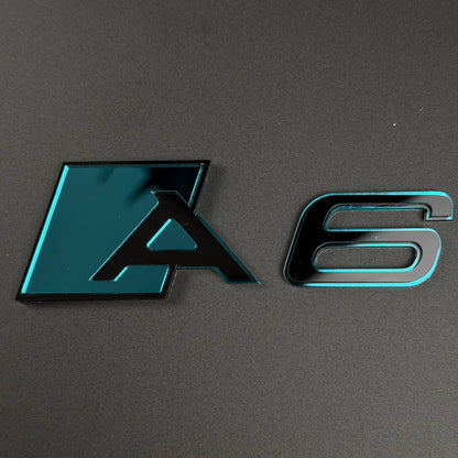Audi RS S A Series Emblem Badge – Custom Color Logo for A3 A4 A5 A6 A7 A8 S3 S4 S5 RS3 RS5 RS6 Q5 Q7 Q8