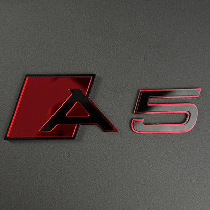 Audi RS S A Series Emblem Badge – Custom Color Logo for A3 A4 A5 A6 A7 A8 S3 S4 S5 RS3 RS5 RS6 Q5 Q7 Q8