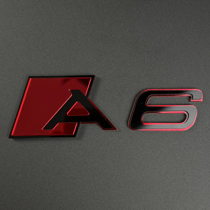 Audi RS S A Series Emblem Badge – Custom Color Logo for A3 A4 A5 A6 A7 A8 S3 S4 S5 RS3 RS5 RS6 Q5 Q7 Q8