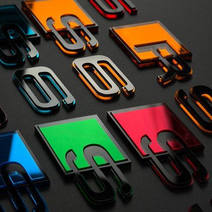 Audi RS S A Series Emblem Badge – Custom Color Logo for A3 A4 A5 A6 A7 A8 S3 S4 S5 RS3 RS5 RS6 Q5 Q7 Q8