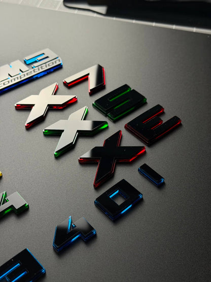 BMW M Performance Emblem Badge – Custom Color Logo for M2 M3 M4 M5 M8 M340i M440i M550i X3 X5 X6 X7 X3M X5M