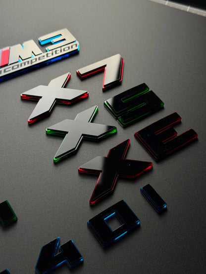 BMW M Performance Emblem Badge – Custom Color Logo for M2 M3 M4 M5 M8 M340i M440i M550i X3 X5 X6 X7 X3M X5M