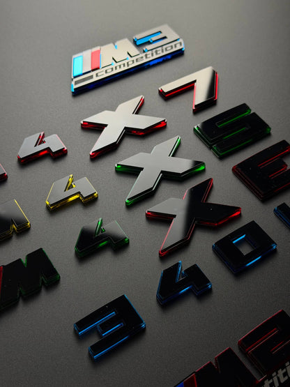BMW M Performance Emblem Badge – Custom Color Logo for M2 M3 M4 M5 M8 M340i M440i M550i X3 X5 X6 X7 X3M X5M