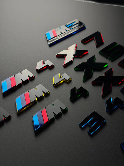 BMW M Performance Emblem Badge – Custom Color Logo for M2 M3 M4 M5 M8 M340i M440i M550i X3 X5 X6 X7 X3M X5M