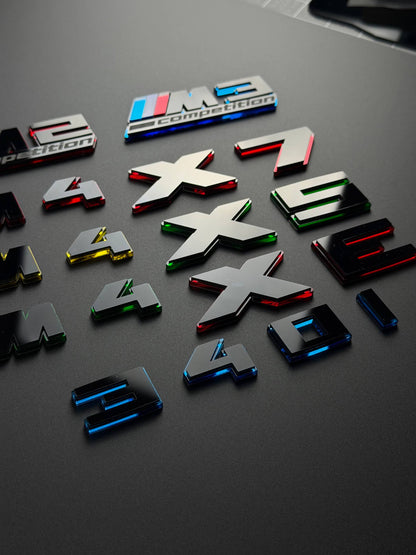 BMW M Performance Emblem Badge – Custom Color Logo for M2 M3 M4 M5 M8 M340i M440i M550i X3 X5 X6 X7 X3M X5M
