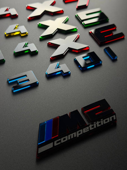 BMW M Performance Emblem Badge – Custom Color Logo for M2 M3 M4 M5 M8 M340i M440i M550i X3 X5 X6 X7 X3M X5M