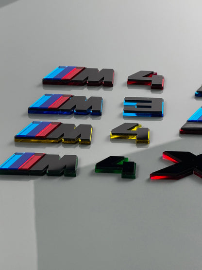 BMW M Performance Emblem Badge – Custom Color Logo for M2 M3 M4 M5 M8 M340i M440i M550i X3 X5 X6 X7 X3M X5M