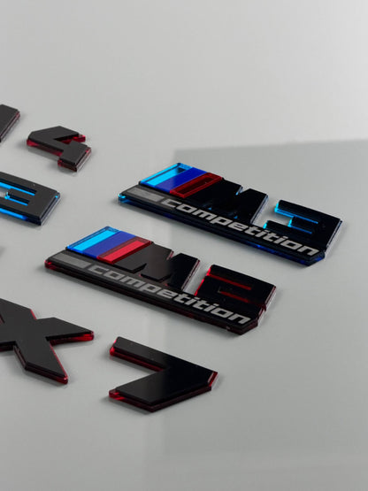 BMW M Performance Emblem Badge – Custom Color Logo for M2 M3 M4 M5 M8 M340i M440i M550i X3 X5 X6 X7 X3M X5M