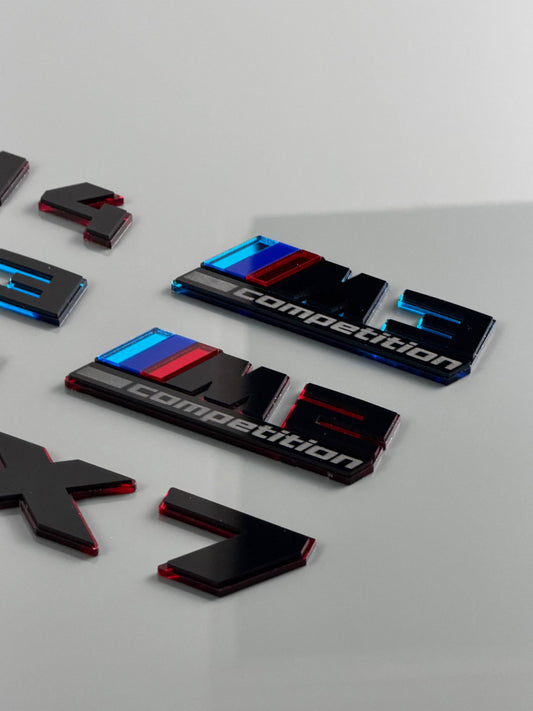 BMW M Performance Emblem Badge – Custom Color Logo for M2 M3 M4 M5 M8 M340i M440i M550i X3 X5 X6 X7 X3M X5M