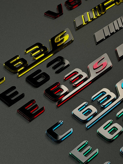 Mercedes-Benz AMG Emblem Badge – Custom Color Logo for C43 C63 E53 E63 GLC43 GLC63 GLE53 GLE63 G63 GT63 S63