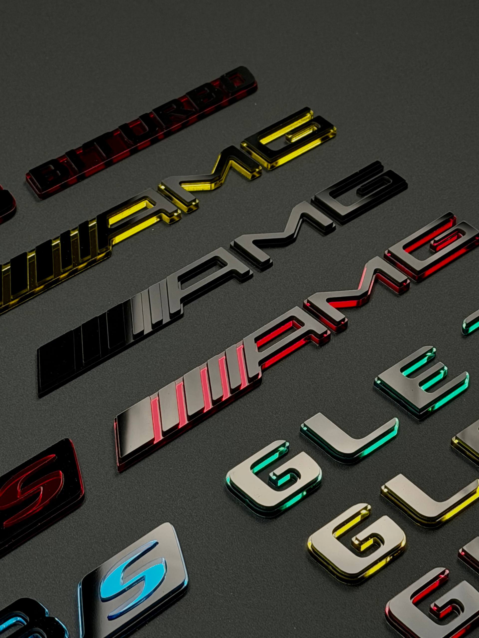 Mercedes-Benz AMG Emblem Badge – Custom Color Logo for C43 C63 E53 E63 GLC43 GLC63 GLE53 GLE63 G63 GT63 S63