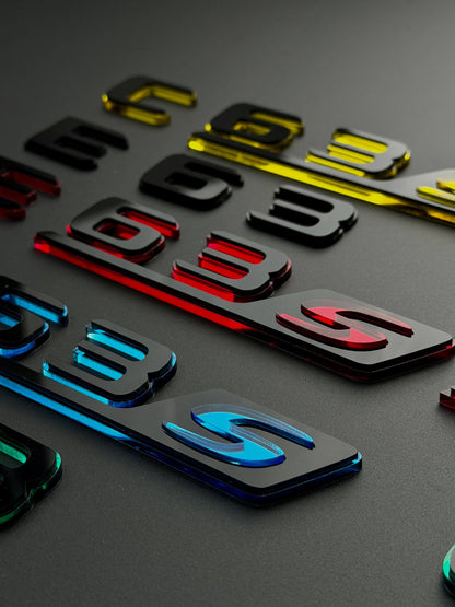 Mercedes-Benz AMG Emblem Badge – Custom Color Logo for C43 C63 E53 E63 GLC43 GLC63 GLE53 GLE63 G63 GT63 S63