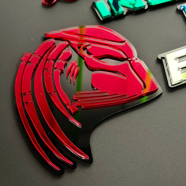 Custom Mirror Emblem – Any Logo or Text, Laser-Cut Mirror Acrylic Badge 5 to 20 inch — photo 2